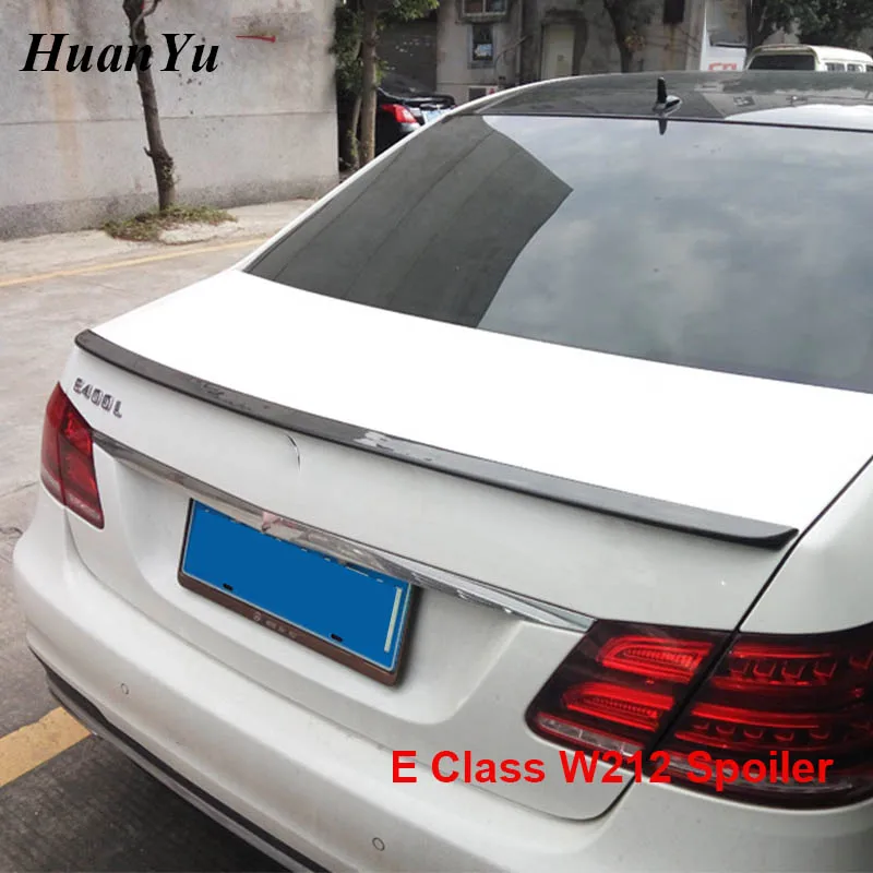 4 дверный задний спойлер E Class W212 для BMW глянцевый из углеродного волокна седана