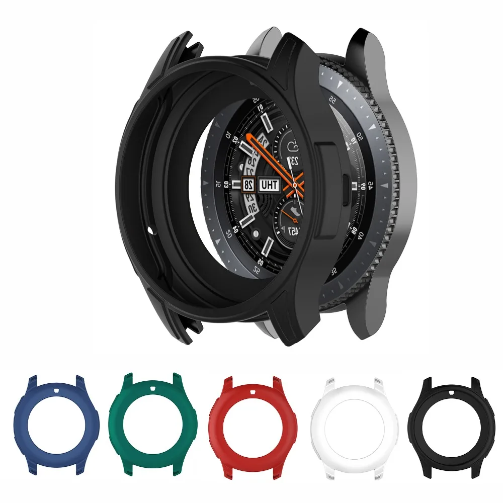 

Силиконовый защитный чехол для шестерни S3 Frontier & Samsung Galaxy Watch 46mm часы productor чехол края крышки петля
