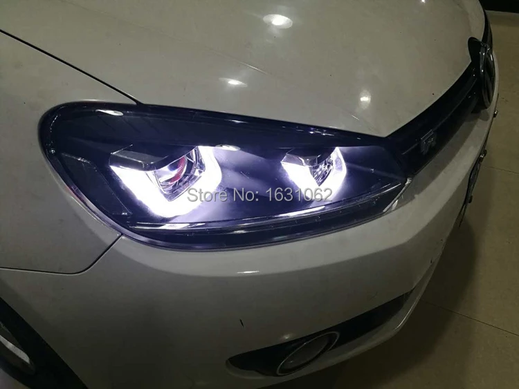 Для VW Golf 6 светодиодный головной фонарь от 2010 до 2012 лет с линзы проектора bi xenon