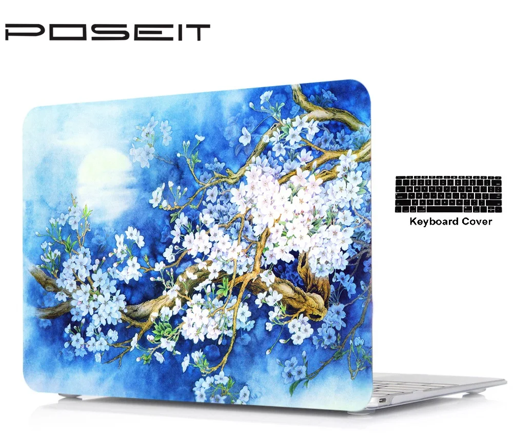 Новый пластиковый жесткий чехол с мраморным зерном для ноутбука клавиатуры Apple
