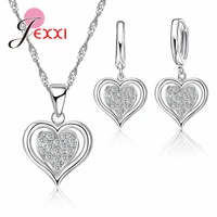 exquisite 925 sterling silver adornment beautiful gifts for wife excellent cheap jewelry sets wholesale pendant necklace earring