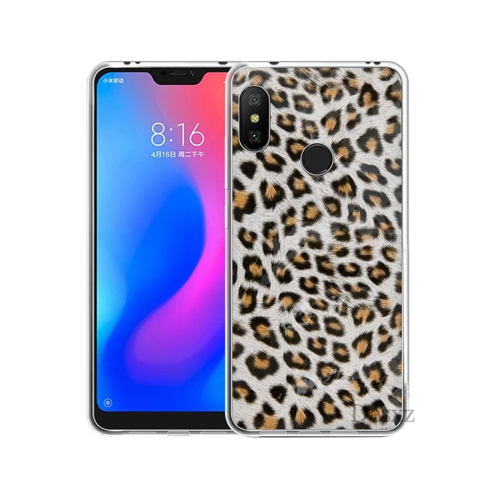 Чехол для телефона с леопардовым принтом Xiaomi Mi 6 8 Lite SE A1 A2 5X 6X Mix 2S F1 Мягкий