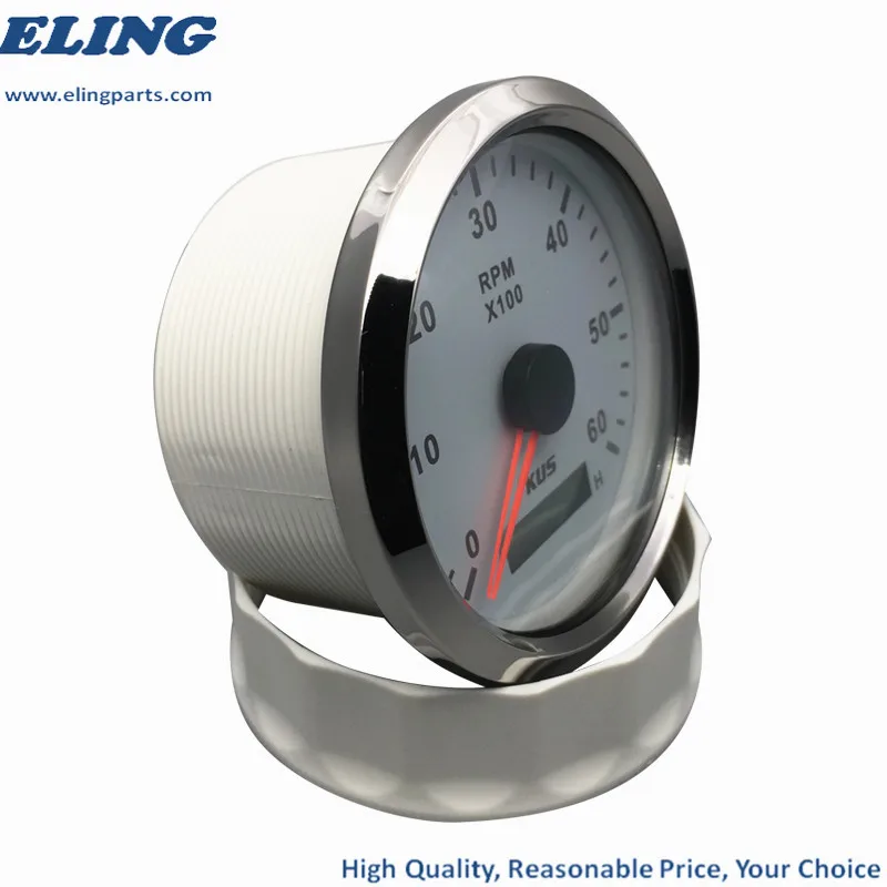 KUS 85 мм Тахометр RPM Датчик Оборотов с часовым измерителем 0-6000 об/мин 12В/24В красной