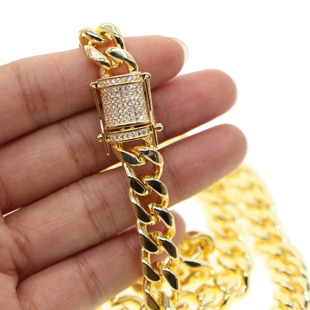 Мужская цепочка в стиле хип-хоп 1 ряд роскошная брендовая золотая | Украшения и