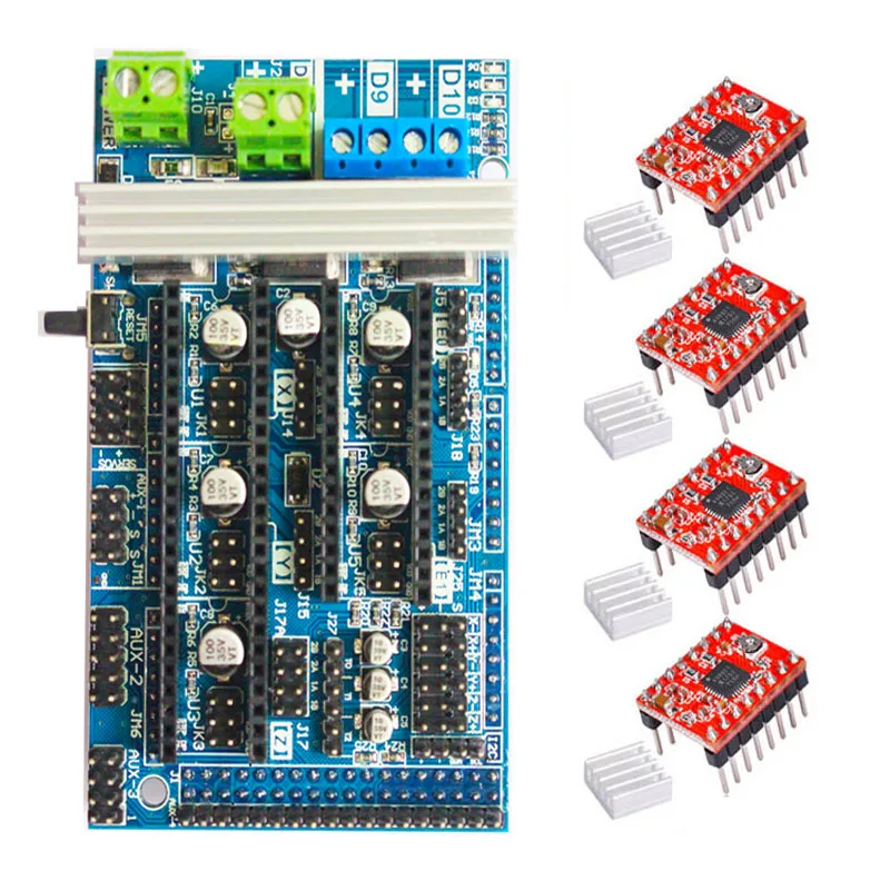 Ramps 1 6 обновление платы основание на 4 5 + Mega 2560 R3 Reprap Mendel 12864 ЖК дисплей Драйвер