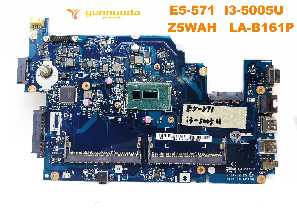

Оригинальный Для ACER E5-571 Материнская плата ноутбука E5-571 I3-5005U Z5WAH LA-B161P испытанное хорошее Бесплатная доставка