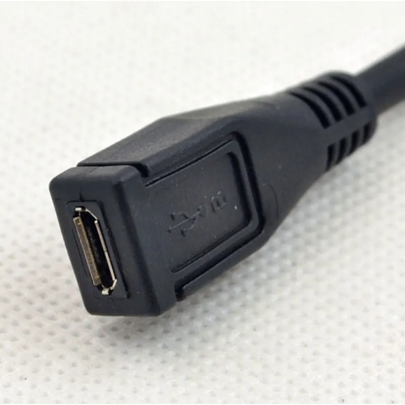 5 футов Спиральный Micro USB B Pin P левый угол Штекерный к женскому удлинительному