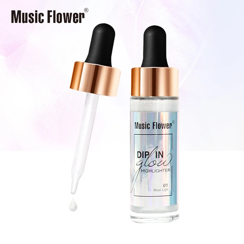 Дропшиппинг Music Flower погружения в свечение лицо хайлайтер, стойкие ярче Сияющий макияж жидкости Countour Блестящий бронзер