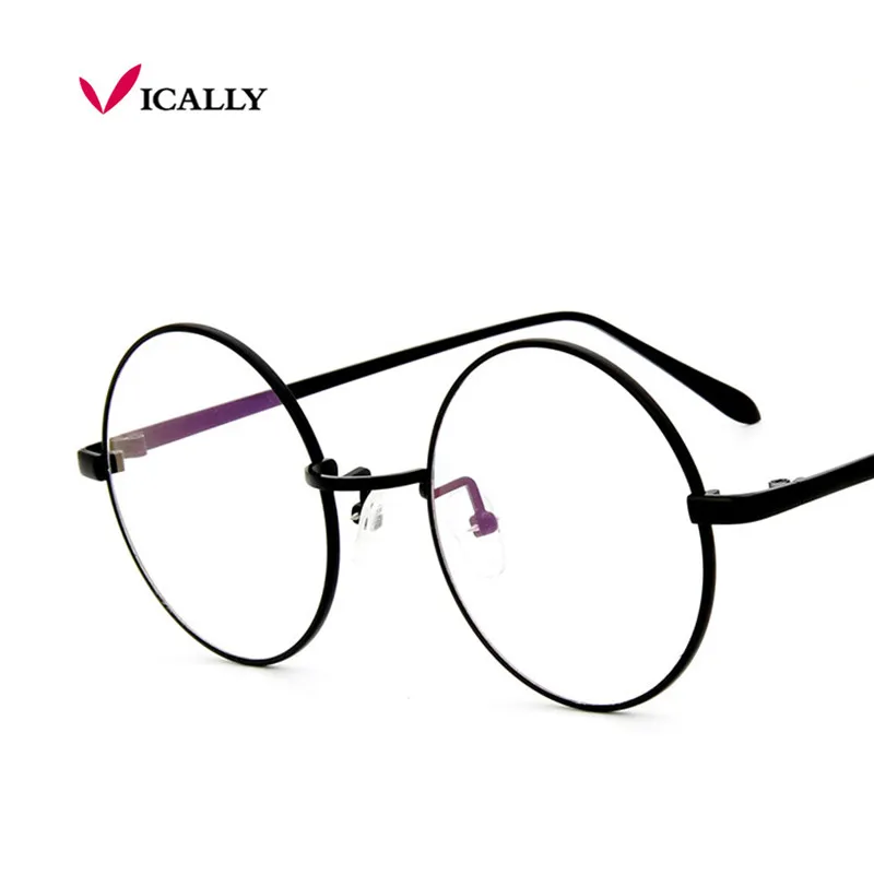 Круглые золотые прозрачные очки для близорукости женские и мужские оправа очков