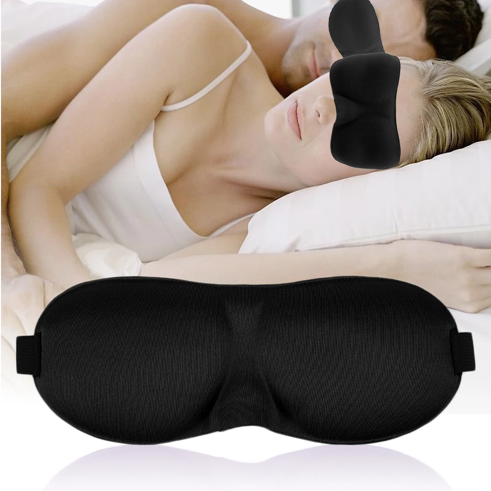 

New 1PC Sponge Goggles Soft Polyester Sleeping Eye Mask 3D Eyeshade Ecellent Nap Cover Blindfold Travel Rest Eye Cover