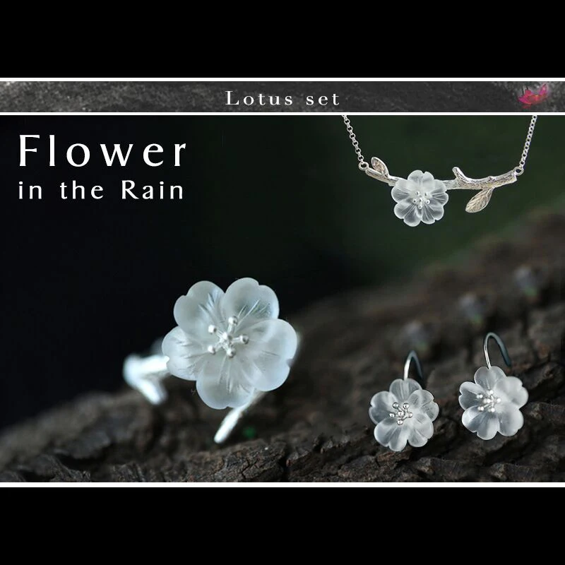 Lotus Fun Real 925 Sterling Silver Natural Handmade Fine Jewelry Flower in the Rain Ring Open Rings for Women Female Bijoux | Украшения и