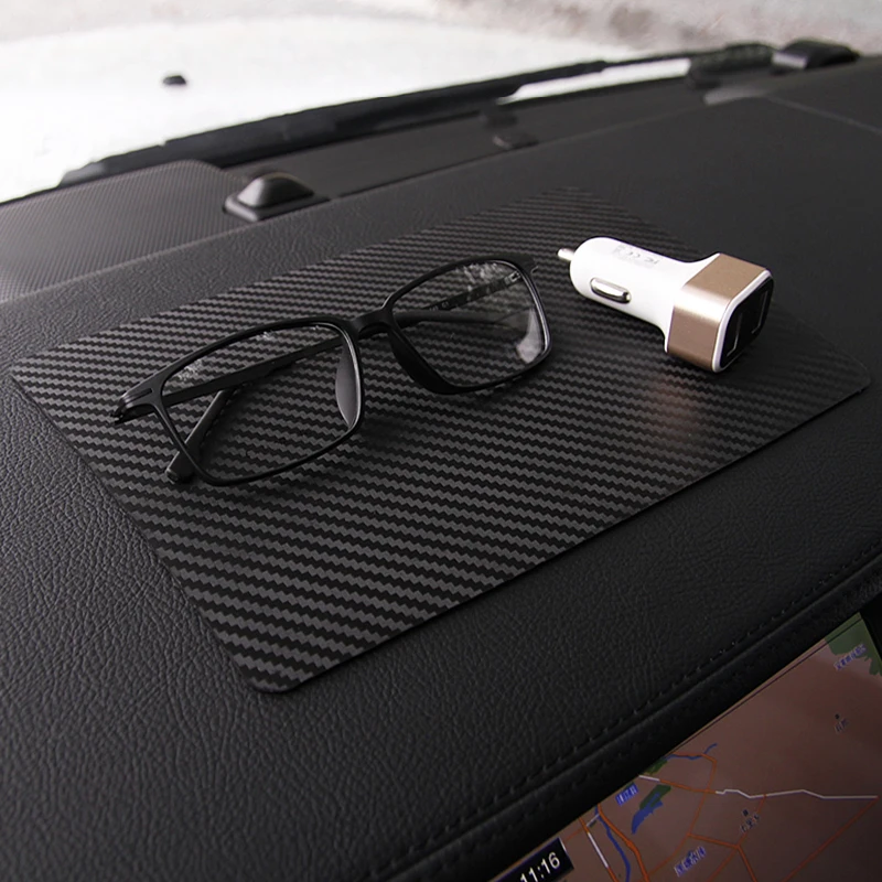 Автомобильный нескользящий коврик из углеродного волокна 1 шт. для Mercedes Benz W203 W204