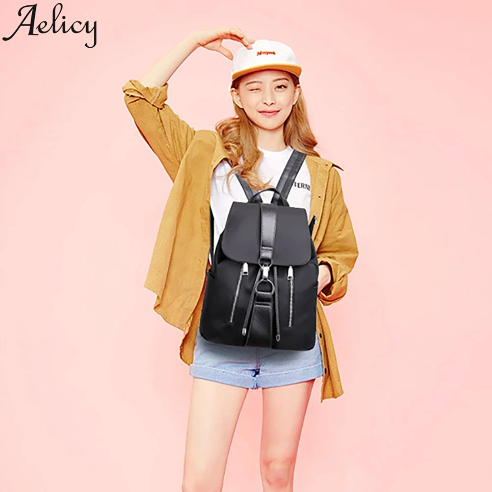Aelicy, Модный женский и мужской рюкзак на крючке, сумка через плечо, женские сумки для школьников и студентов, школьный ранец, сумка-мешок для путешествий на шнурке