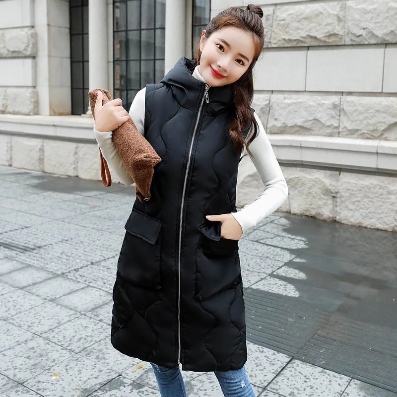 Новый 2018 Хит продаж осень зима Для женщин женский утепленный жилет вниз хлопок