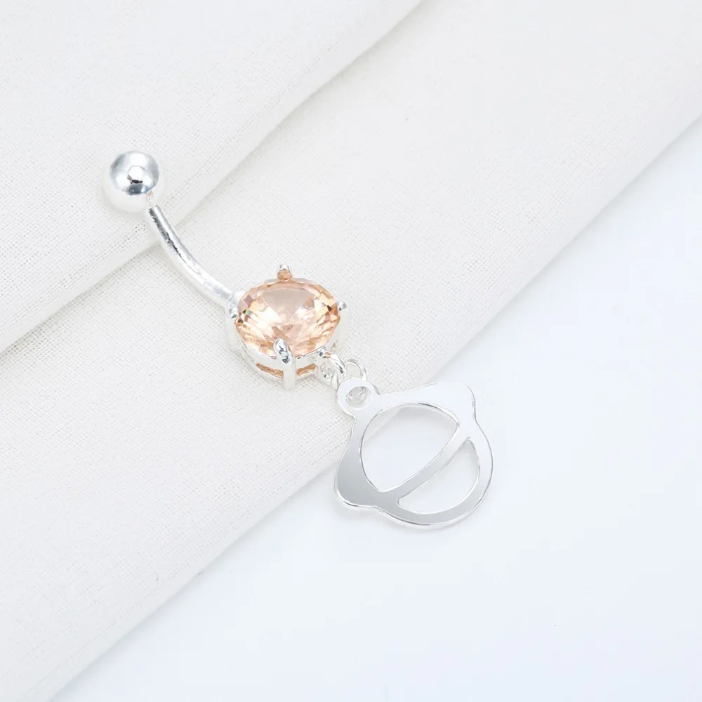 Женские кольца для пупка Saturn модные ювелирные украшения из кубического циркония