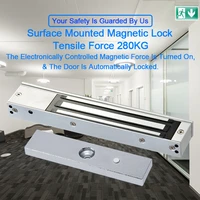 eseye 280kg electric door lock magnetic lock access control system 12v dc door lock hold force single door electromagnet cabinet