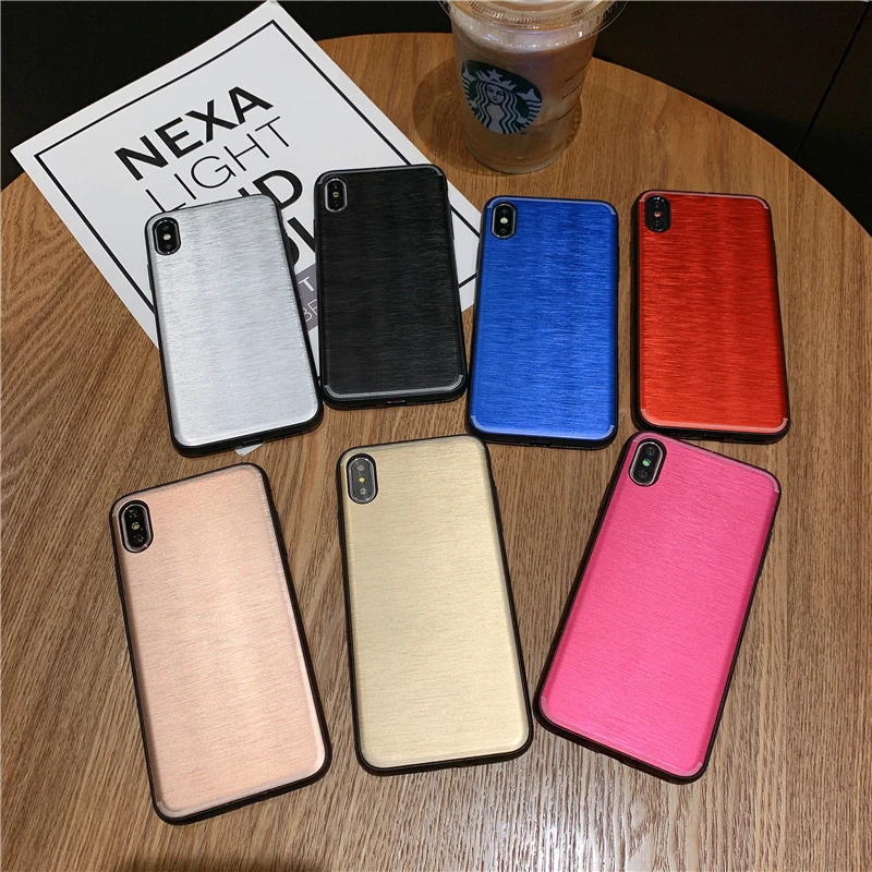 Хит матовый металлический противоударный чехол для iphone 6 6S 7 8 Plus X10 XR XS Max роскошные