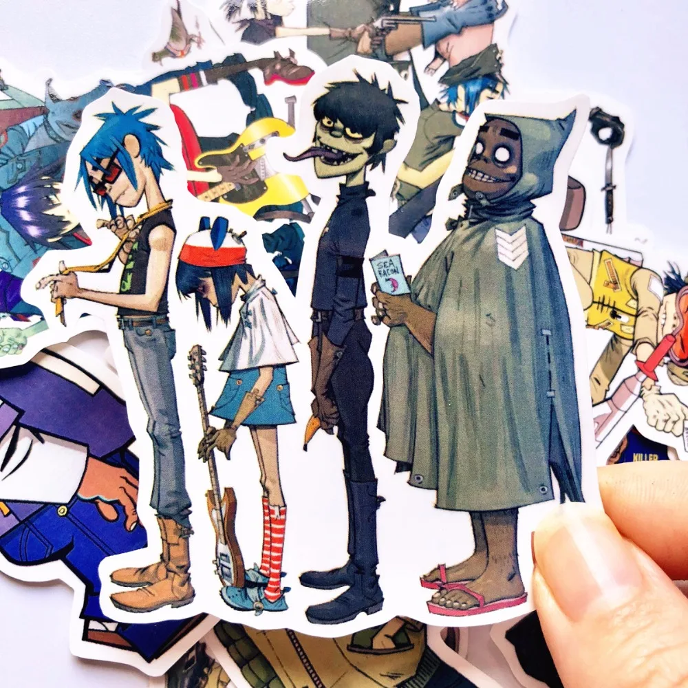 10 шт. размытая полоса Gorillaz крутая наклейка для детей игрушки автомобиль на ноутбук велосипедный чемодан ноутбук скейтборд Водонепроницаемая наклейка s