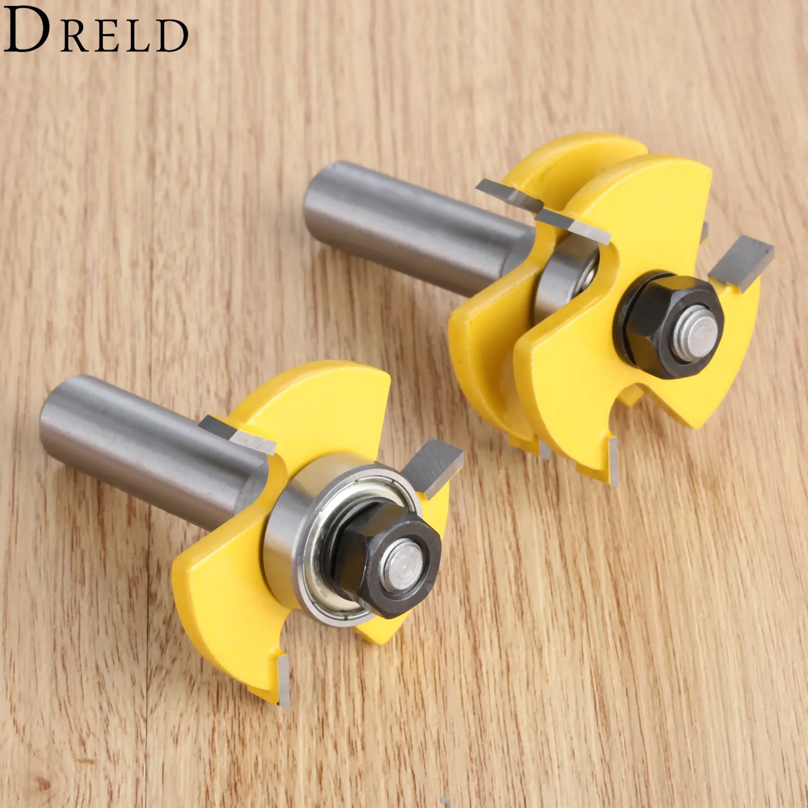 DRELD 2pcs 1/2 &quotхвостовик Язык и паз Соединительный маршрутизатор бит древесины