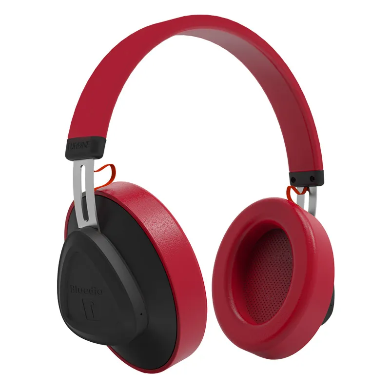 Red Bluedio оригинальные ТМ bluetooth наушники с микрофоном голосового управления за ухо монитор Студия Беспроводная гарнитура для телефона - Цвет: Red