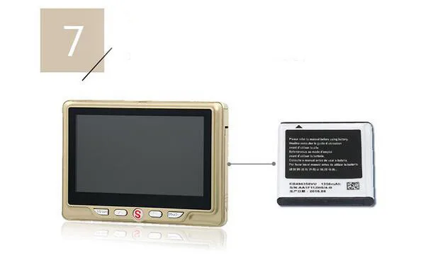 Новейший многоязычный HD 4," TFT-LCD записываемый цифровой видео глазок дверной глазок с dingdong дверной Звонок
