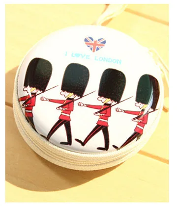 Круглый мини-кошелек для британских солдат/маленькая жестяная молния/Небольшая