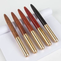 luxury wood brass smooth rollerball pen fountain pen select with 0 5mm high quality metal ink pens for student office supplies