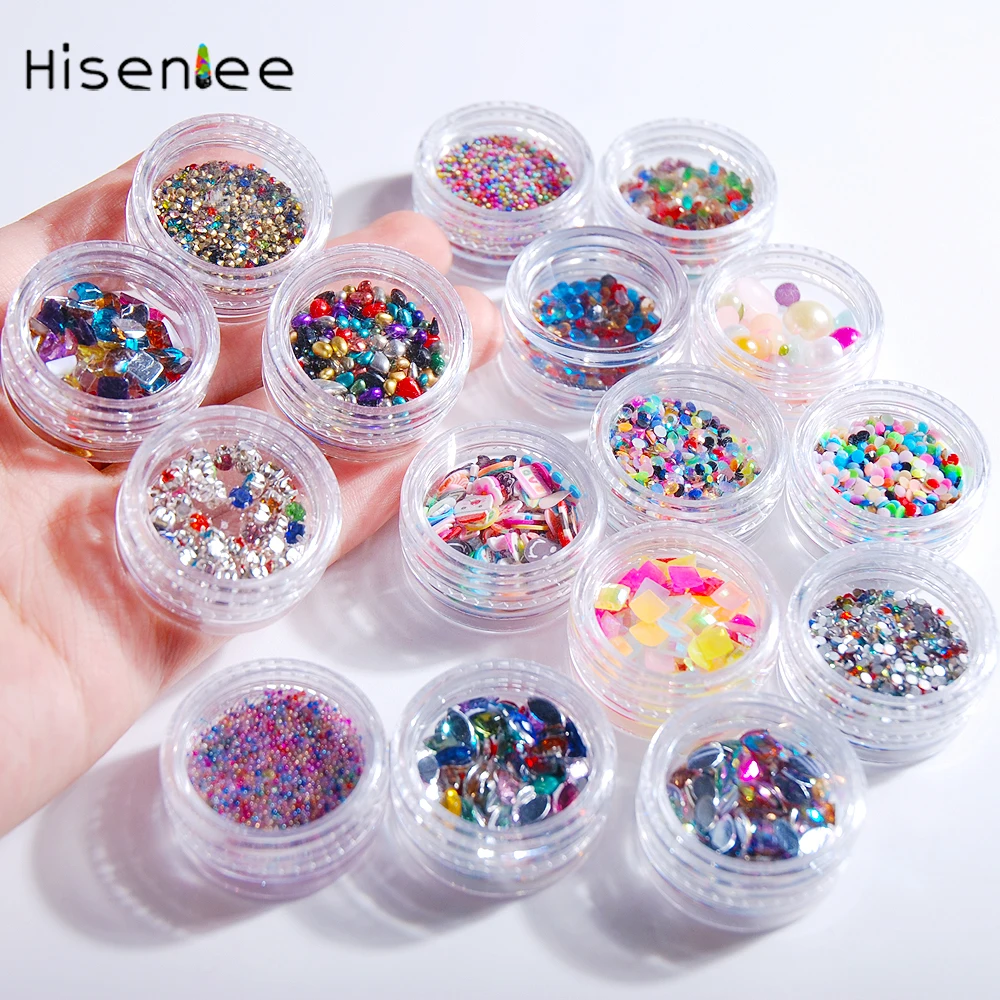 Модный разноцветный выбор Стразы для ногтей стеклянная Смола Жемчуг Мягкая