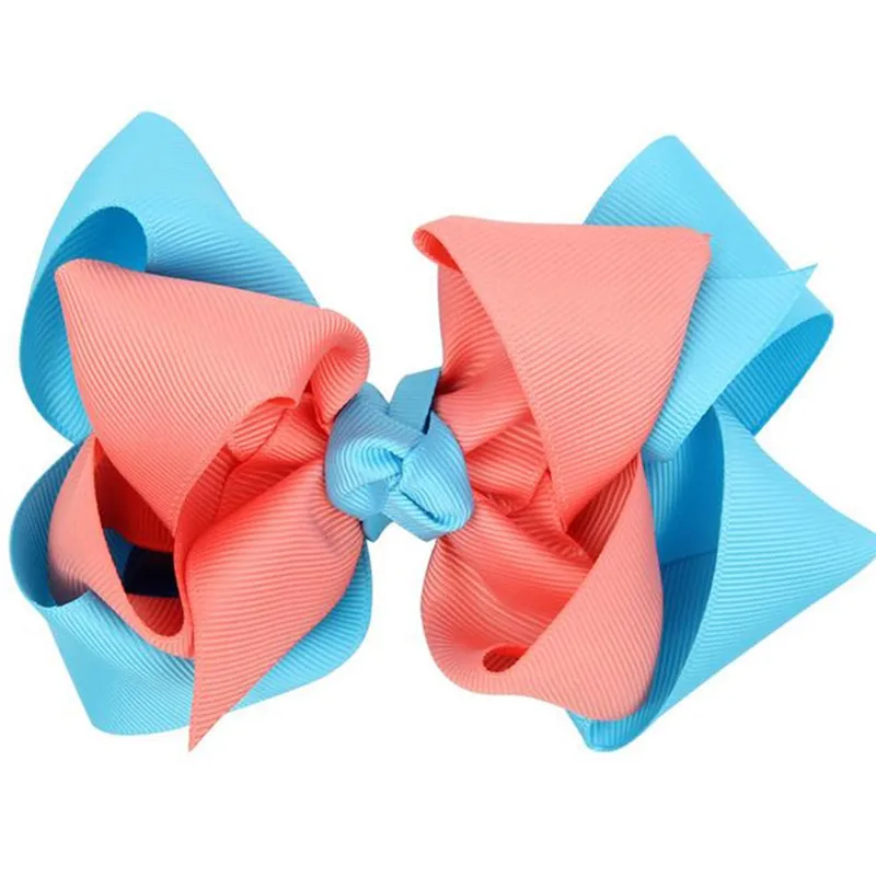 Милый двойной Слои бантом Заколки для волос аксессуары Grosgrain Ленточные заколки