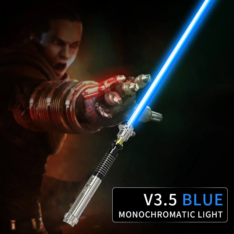 V3.5 blue Косплей световой меч со световым звуком Led красный зеленый синий меч лазер Upgrad световой меч светящийся свет Luke подарок игрушки подарок - Цвет: V3.5 blue