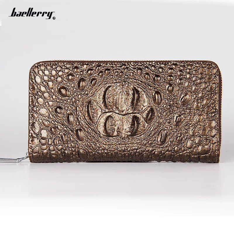 Роскошный кожаный Крокодил Для мужчин долго бумажник мужской Портативный