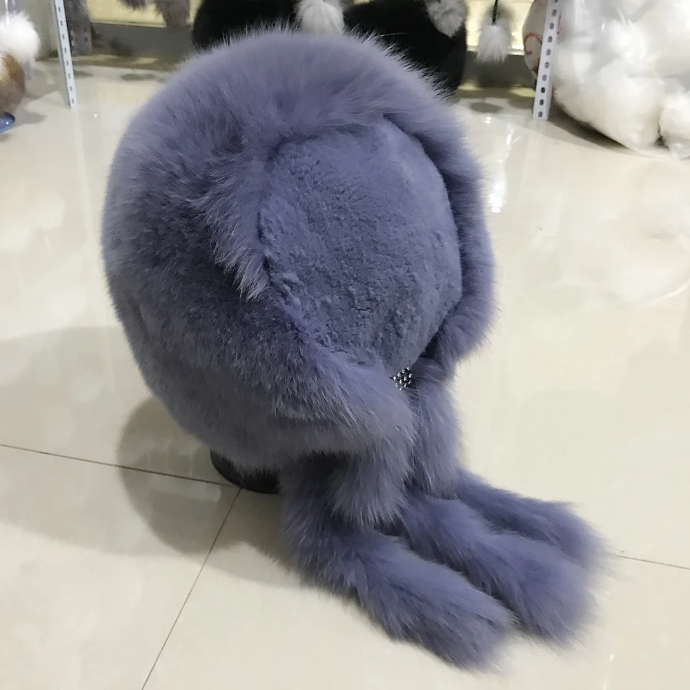 2020 Новый Poppular из натурального меха лисы зимняя шапка для женщин Регулируемый