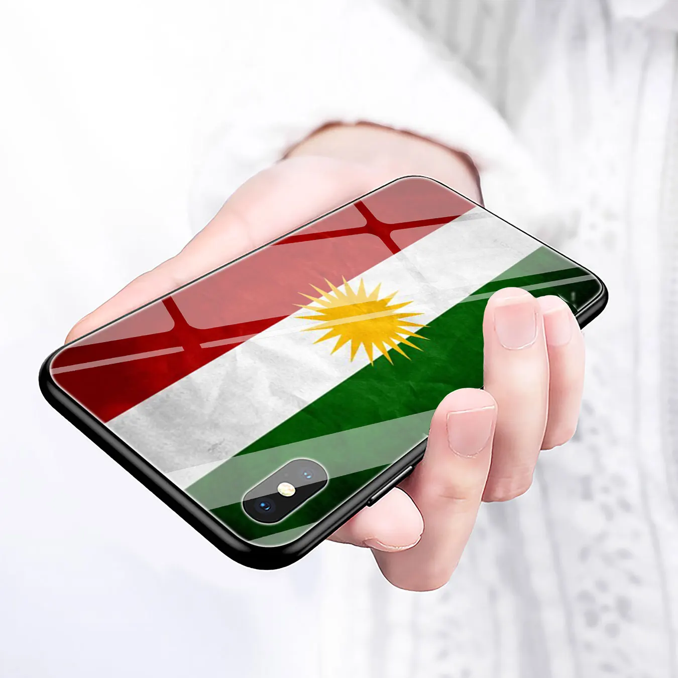 Lavaza Курдская автономная область флаг закаленное стекло чехол для телефона Apple
