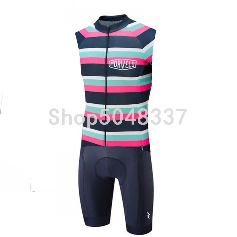 Триатлонный костюм Мужской без рукавов Велоспорт Джерси Morvelo Skinsuit комбинезон Ropa Ciclismo Hombre летний бег велосипед спортивный комплект