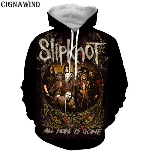 Новая Толстовка в стиле Харадзюку Мужская/Женская Хип-Хоп Группа Slipknot 3D толстовки с принтом толстовки с длинными рукавами уличная одежда топы - Цвет: 02