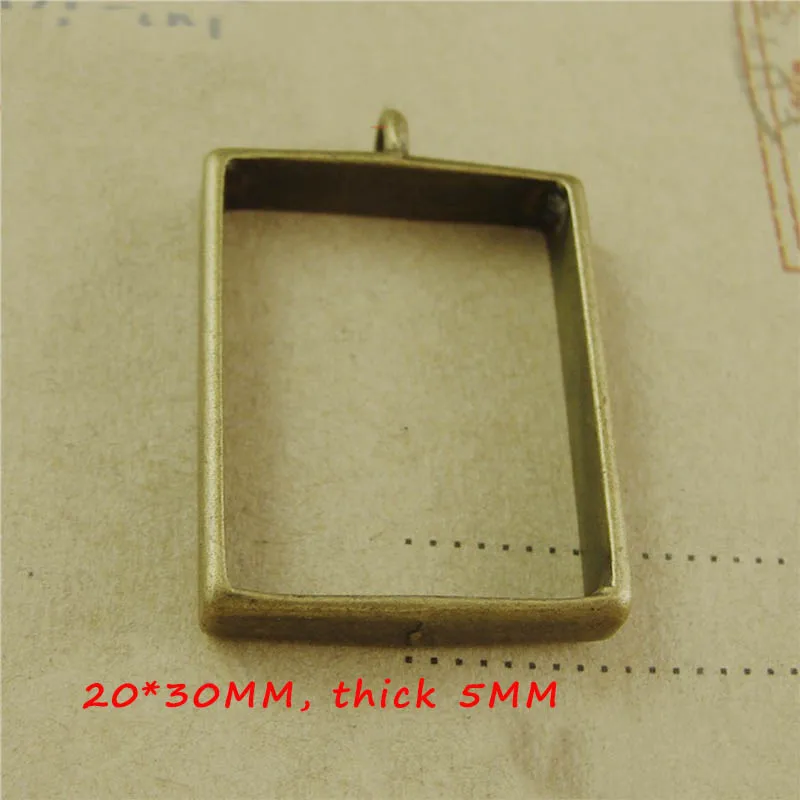 Bronze square 10 шт. круглая квадратная рамка Шарм Металл золото бронза круглая рамка для DIY для изготовления украшений вручную УФ Смола ремесло фурнитура поставщик - Окраска металла: Bronze square