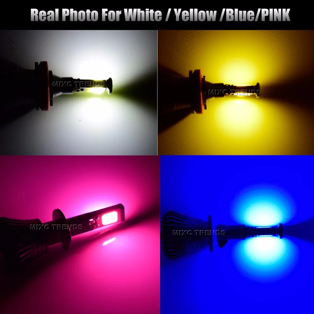 2 шт. H8 H11 Led H7 H1 H3 880 881 туман светильник s лампы HB4 9006 HB3 9005 COB автомобильный