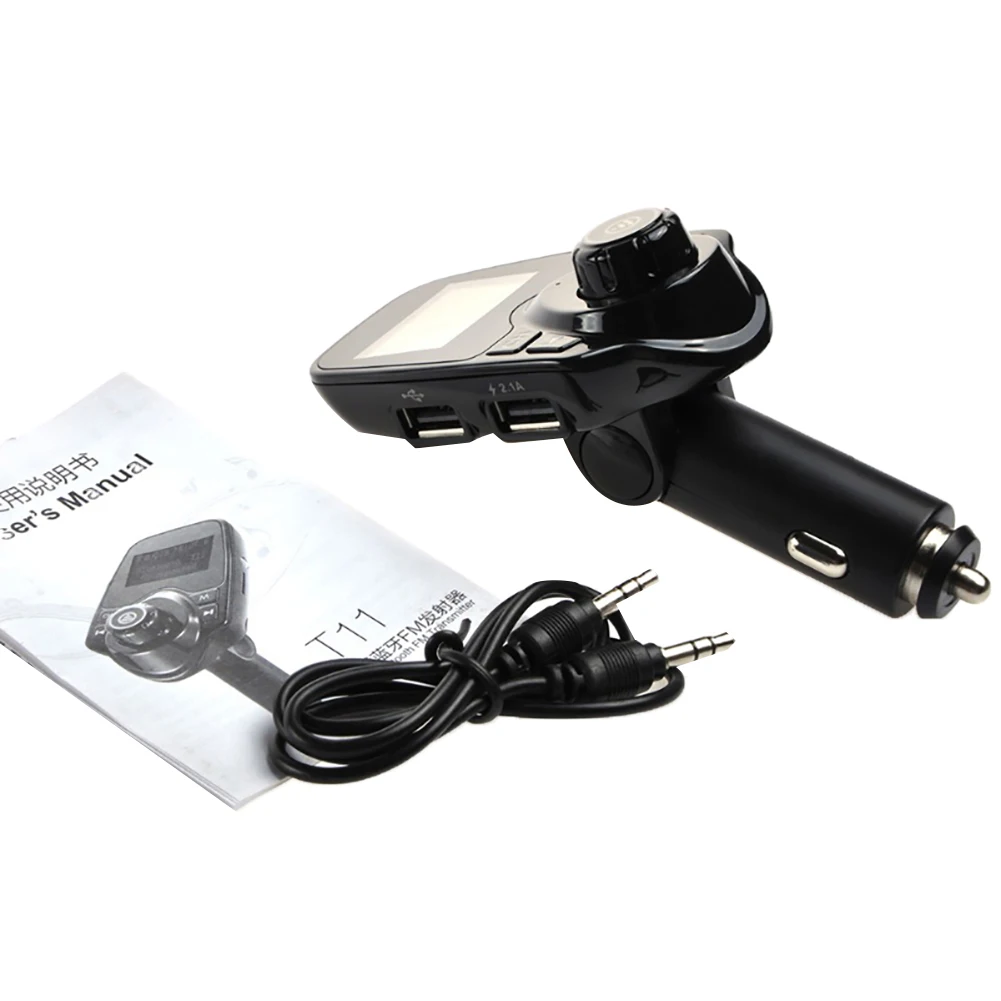 T11 автомобильный ЖК-дисплей Bluetooth MP3-плеер fm-передатчик Hands-free Dual USB зарядное устройство Автомобильный fm-передатчик