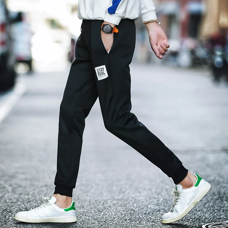 Весенние повседневные брюки мужские Skinnly спортивные брюки для мужчин Slim Fit Мужские s повседневные брюки прямые эластичные брюки Pencile брюки мужские MT201 - Цвет: K52 black