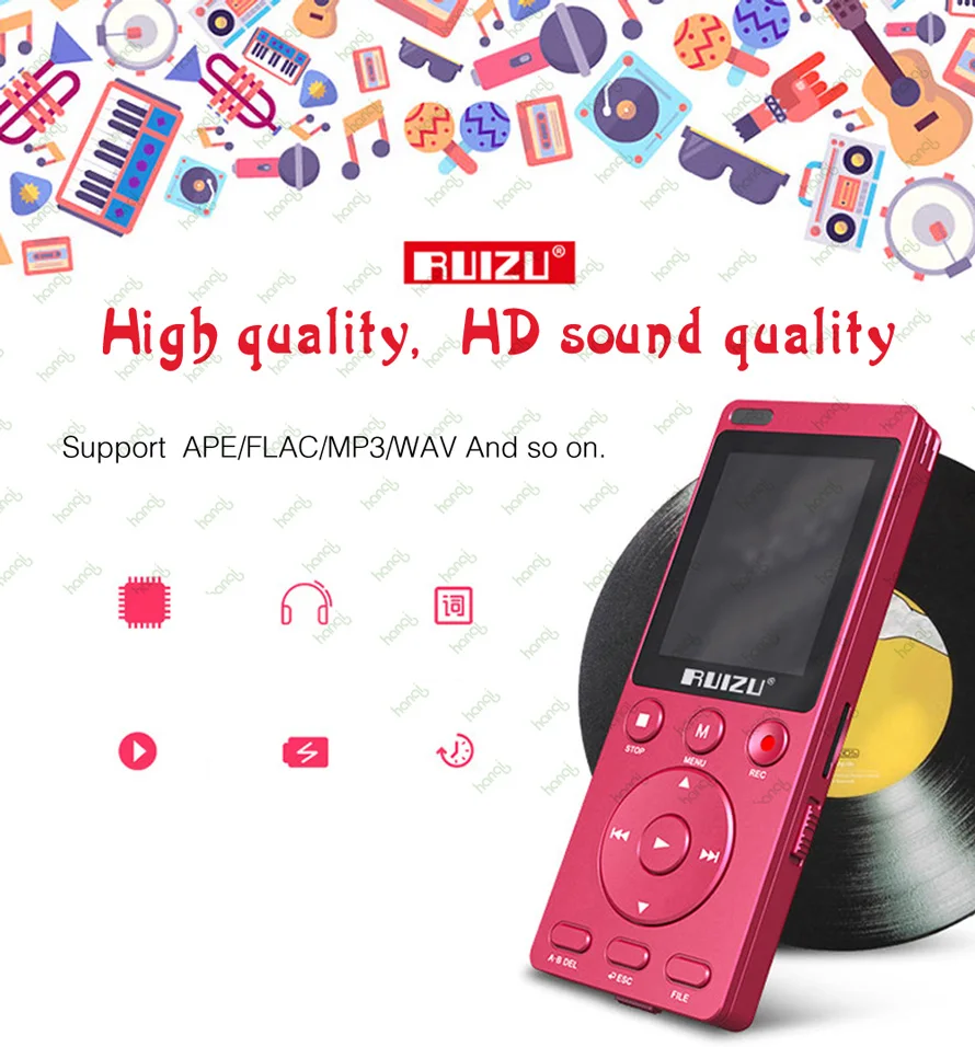 RUIZU K11 8 Гб Mp3 музыкальный плеер Портативный цифровые голосовые изображения