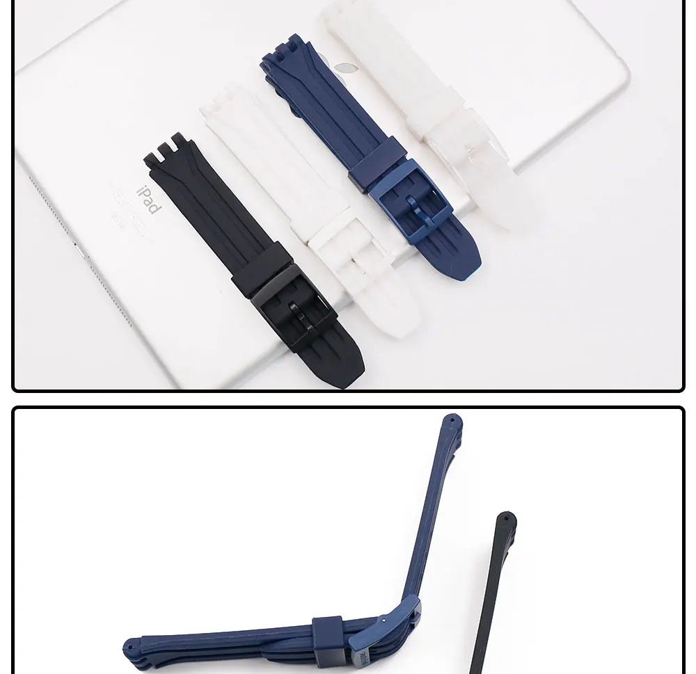 Силиконовый ремешок для мужчин с пряжкой аксессуары для часов Swatch SUIK400 SUIB400 национальный герой серии резиновый ремешок женский браслет