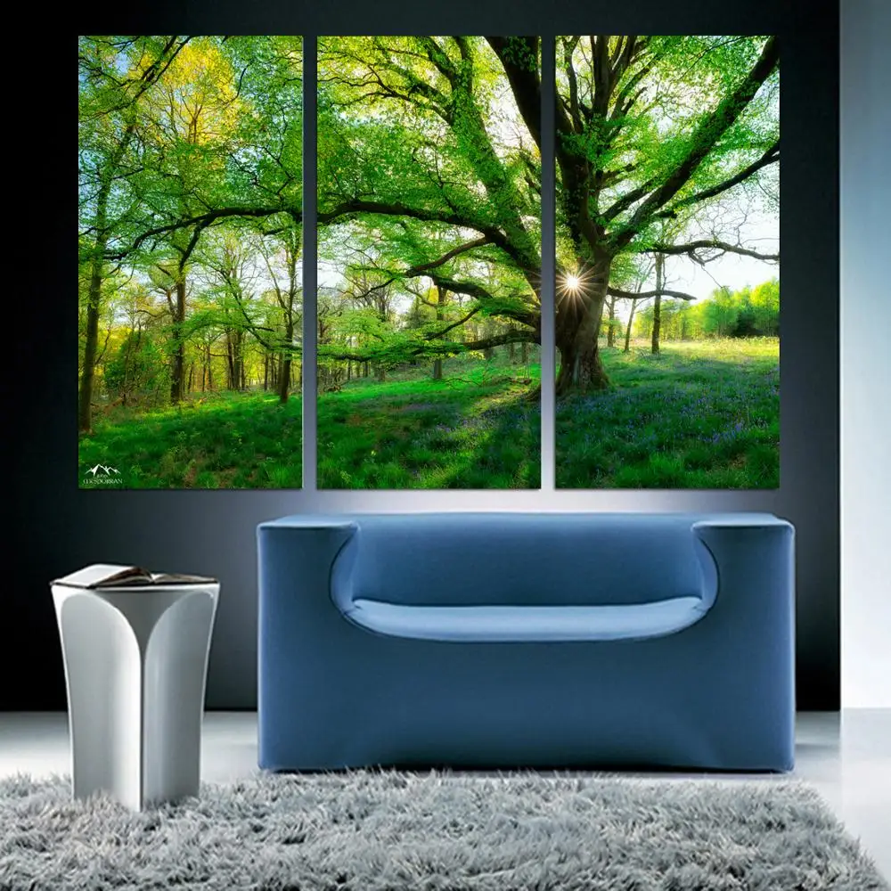Drop shipping 3 Panel printed painting Landscape Wall Art Picture Home Decoration Living Room Modern LS736 | Дом и сад