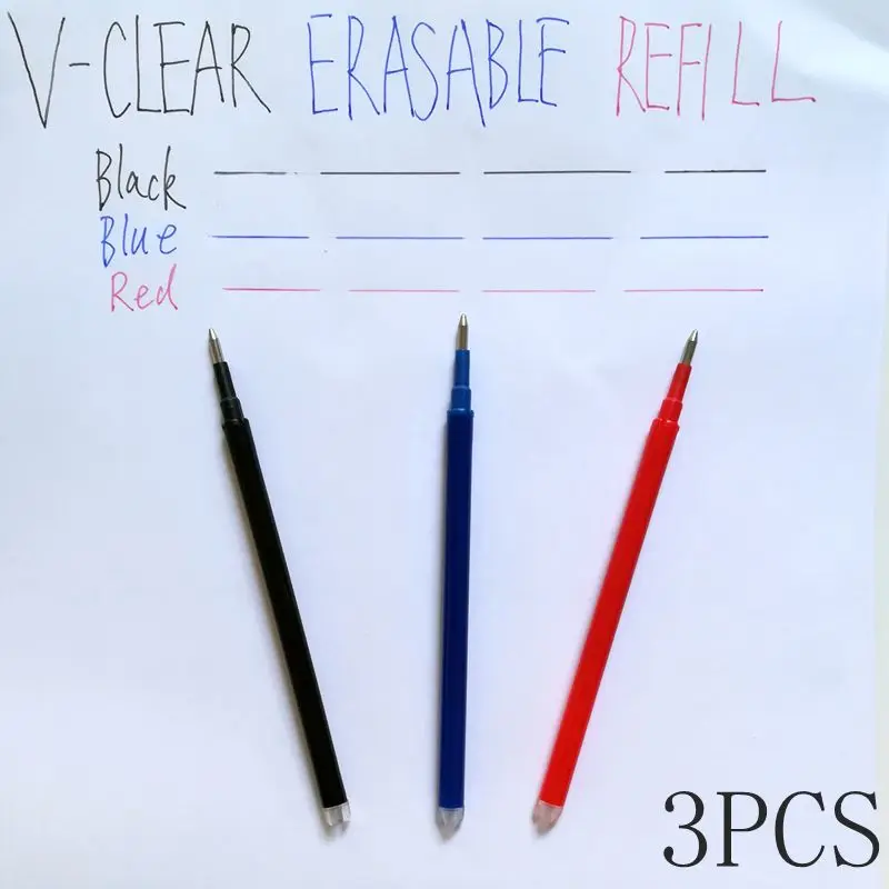 3 colors each1 VCLEAR 0,7 мм Kawaii стираемый ручка синий фиолетовый магия гель ручка для школы офиса письменные принадлежности для студентов канцелярские принадлежности ручка интимные аксессуары - Цвет: 3 colors each1
