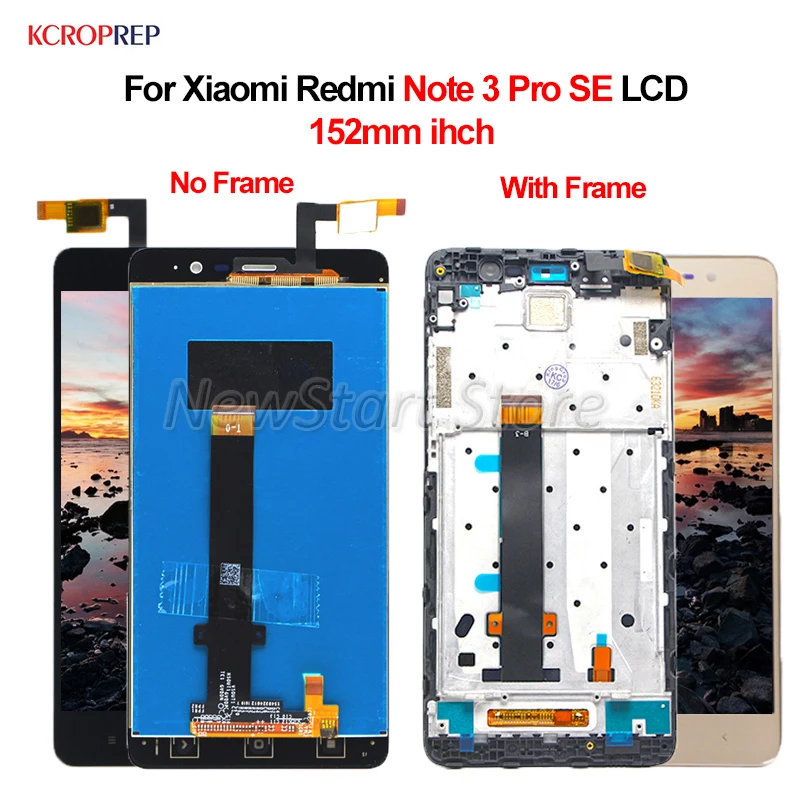 ЖК-дисплей 5 дюйма для Xiaomi Redmi Note 3 Pro SE дигитайзер сенсорного экрана в сборе 100%