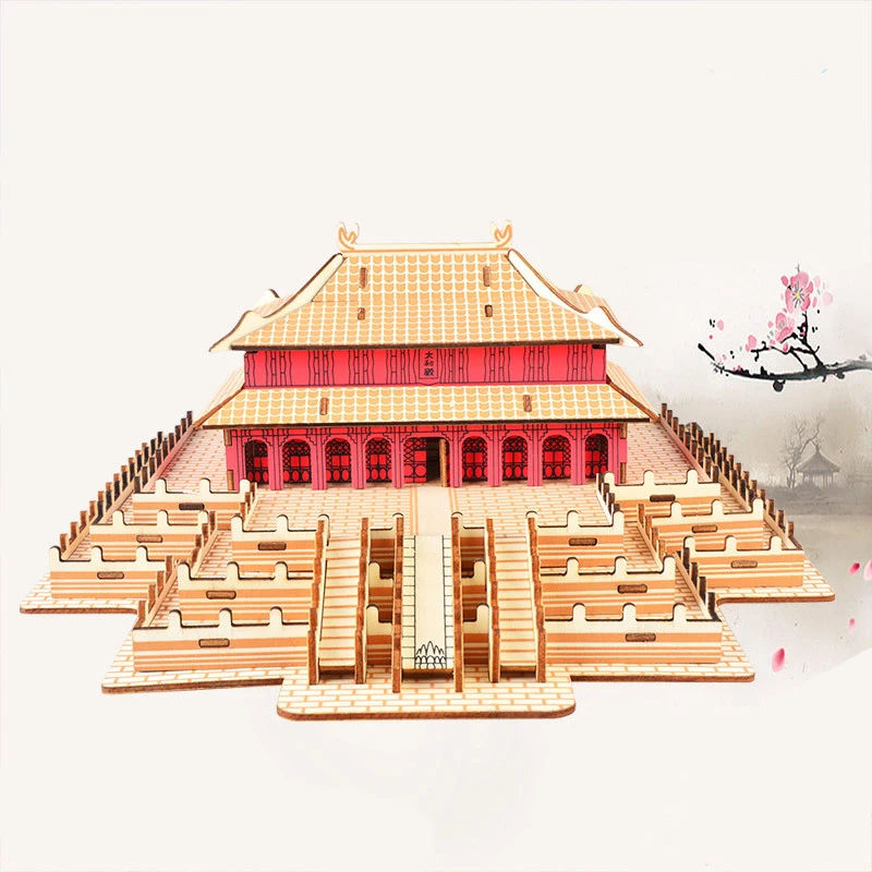 DIY 3D деревянные головоломки Строительство моделирование здания церковная башня модель набор сборки образования игрушки подарки для детей