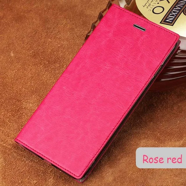 Rose red Роскошный флип-чехол для телефона samsung Galaxy S6 S7 S8 S9 Plus ультра-тонкий масляный воск кожа на присоске Портативный A5 A8 J5 J7 - Цвет: Rose red