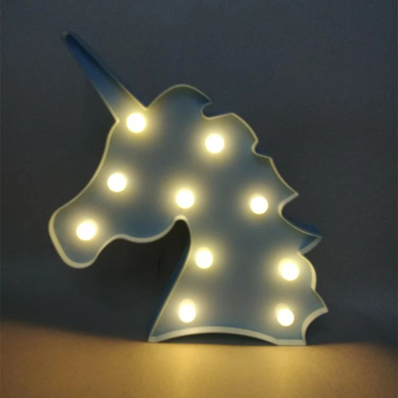 Голова Единорога лампа Led ночник животное шатер лампы на стену для детей спальня