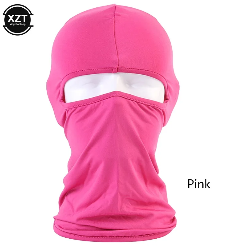 Pink Уличный спортивный мотоциклетный маска для лица Зимний теплый для катания на лыжах Сноуборд ветер Кепка полиция Велоспорт Балаклавы маска для лица и шеи тактическая маска - Цвет: Pink