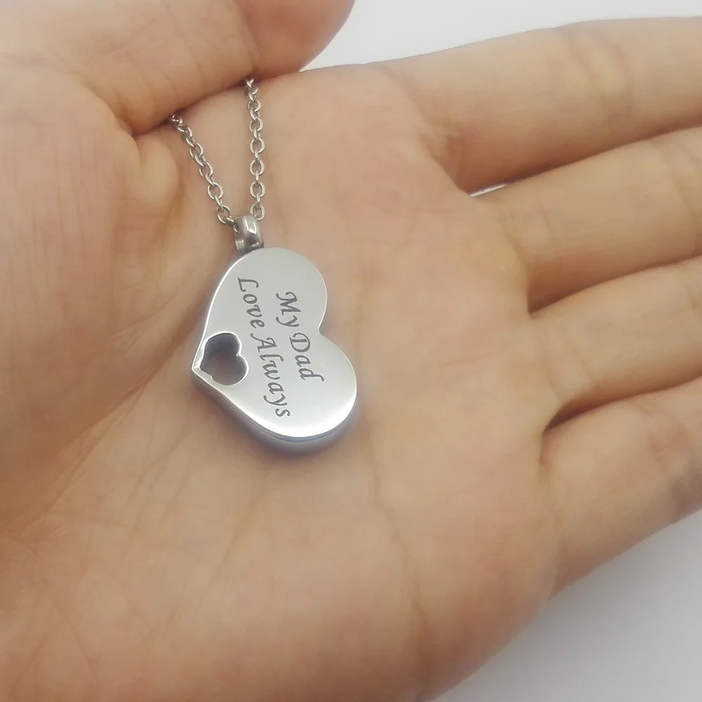 361л из нержавеющей стали памятный урн ожерелье мой папа Love Always сердце подвеска