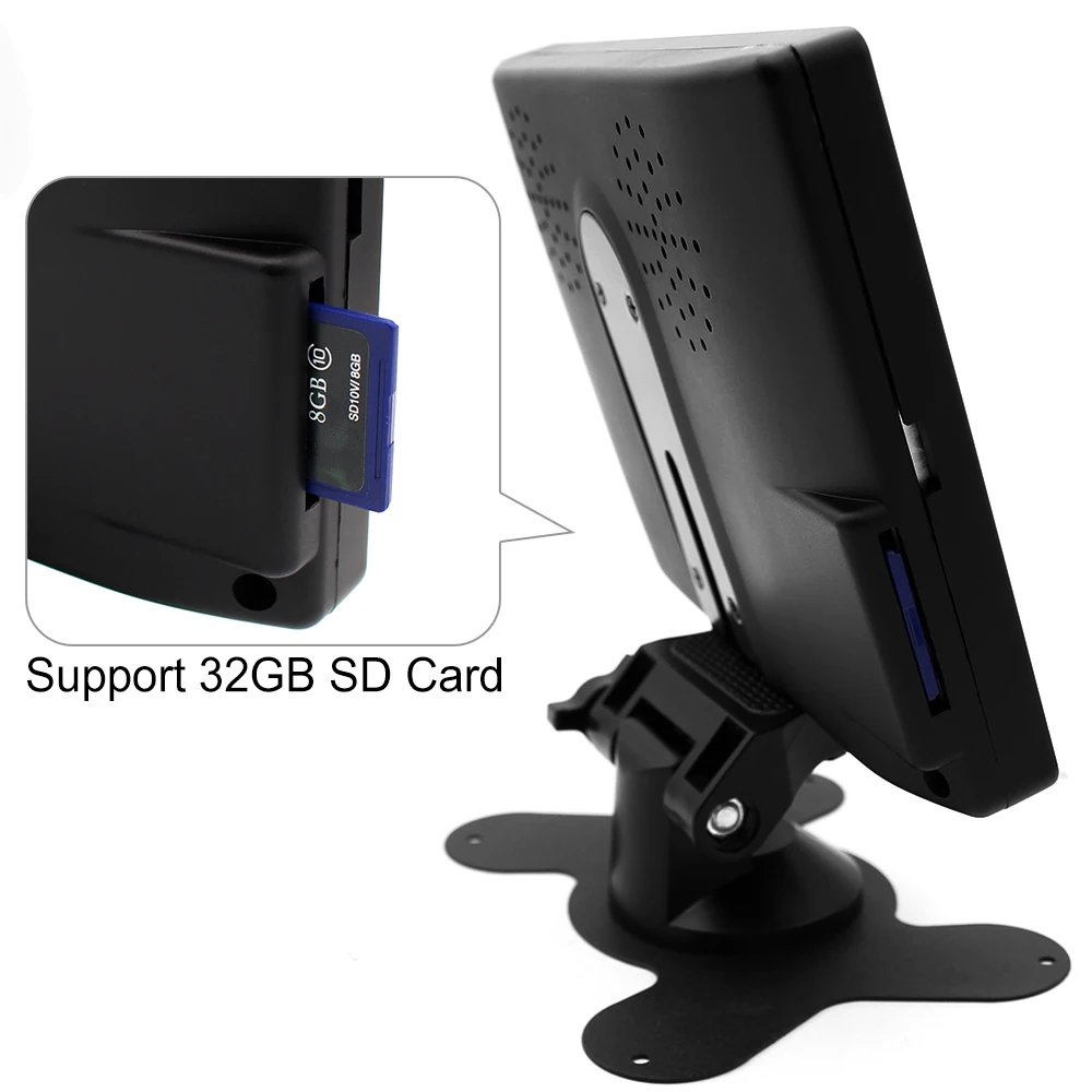 HD 800x480 7 дюймовый TFT ЖК экран автомобильный монитор для парковки с видеозаписью DVR